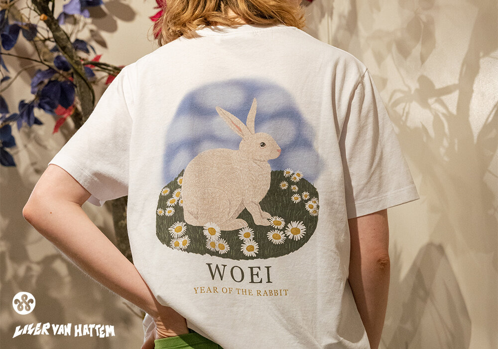 WOEI X LIZER VAN HATTEM: YEAR OF THE RABBIT TEE WOEI X LIZER VAN HATTEM: YEAR OF THE RABBIT TEE