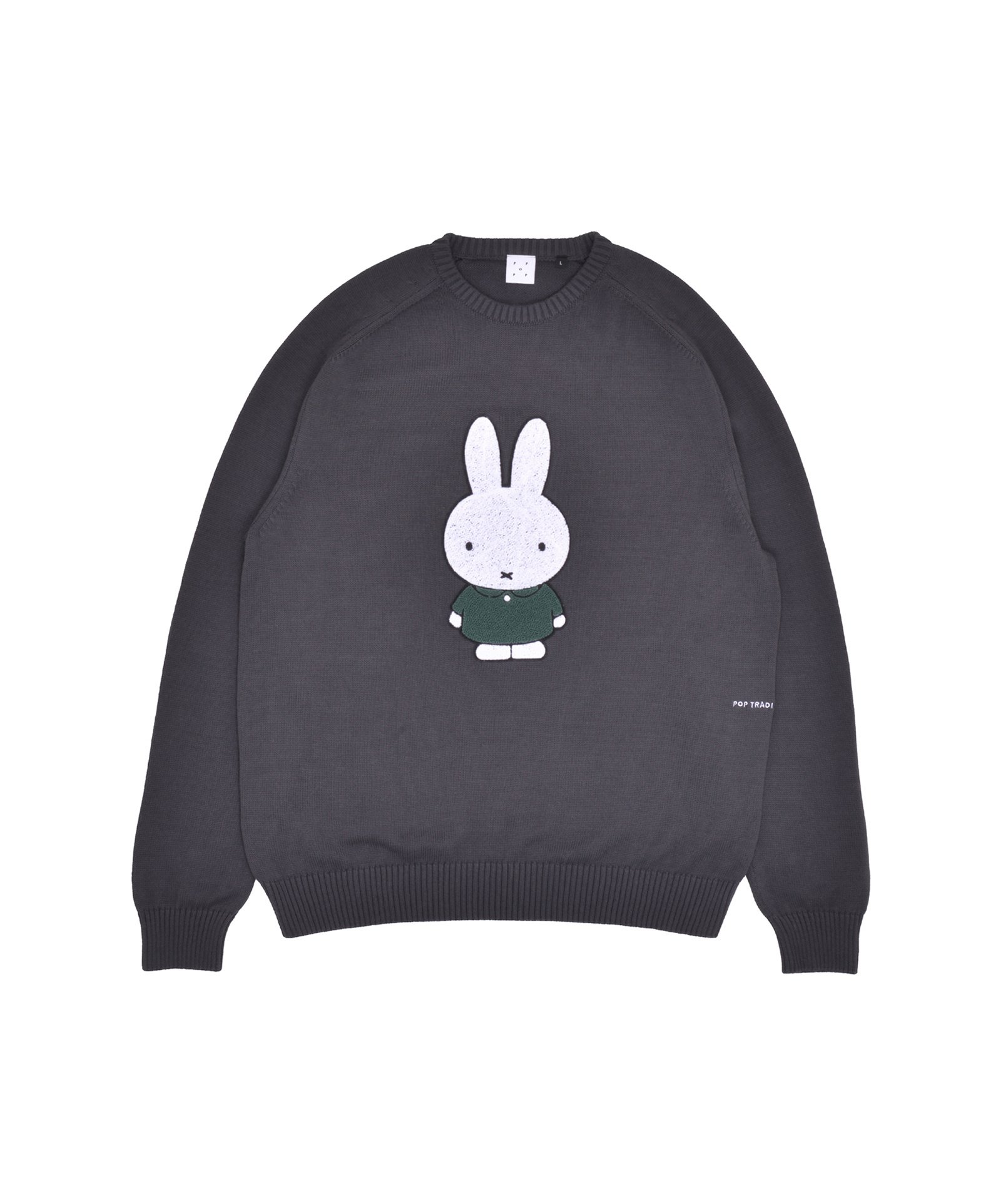 POP TRADING COMPANY MIFFY KNITTED CREWNECK GREY POPAW23_06