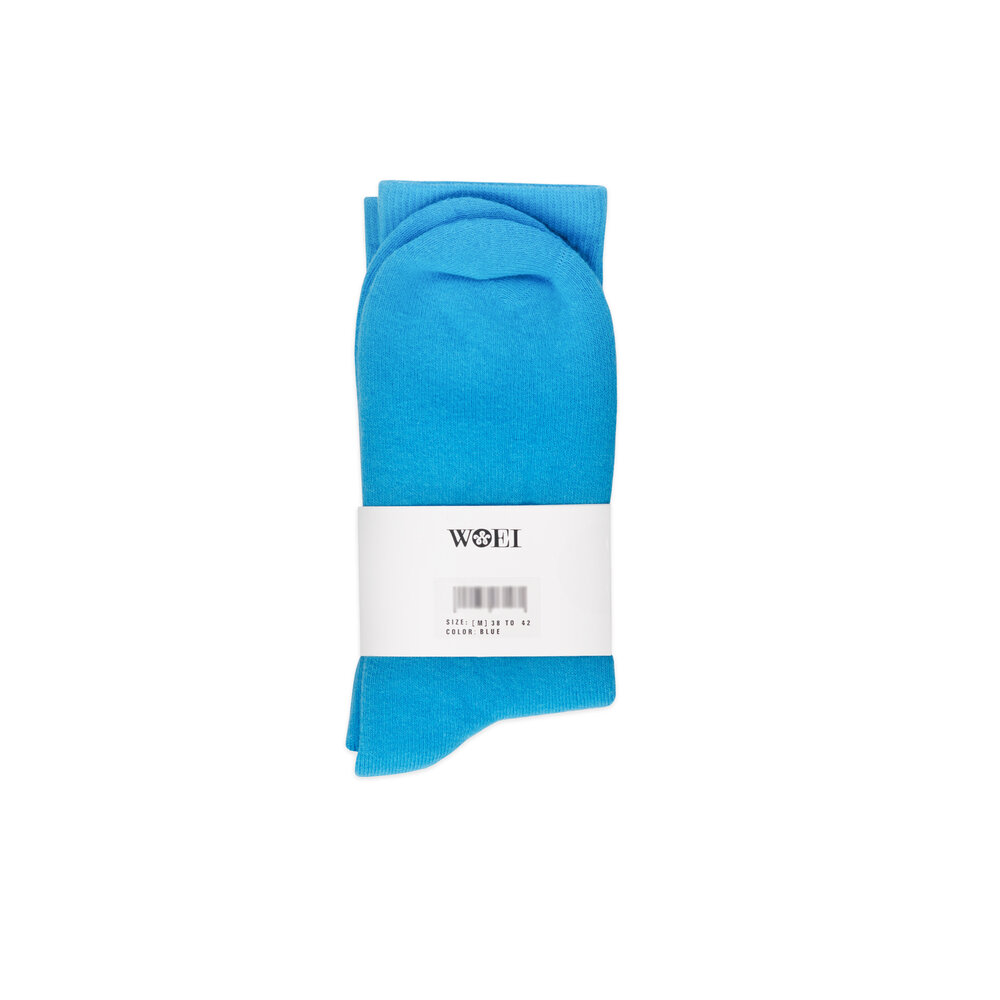 WOEI WOEI SCRIPT SOCKS 'MALIBU BLUE' WOEI SCRIPT SOCKS 'MALIBU BLUE'