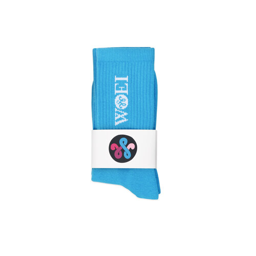 WOEI WOEI SCRIPT SOCKS 'MALIBU BLUE' WOEI SCRIPT SOCKS 'MALIBU BLUE'
