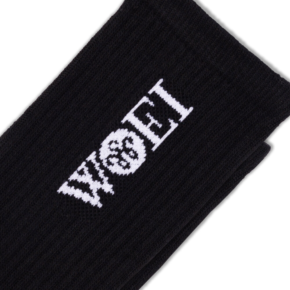 WOEI WOEI SCRIPT SOCKS 'BLACK' WOEI SCRIPT SOCKS 'BLACK'