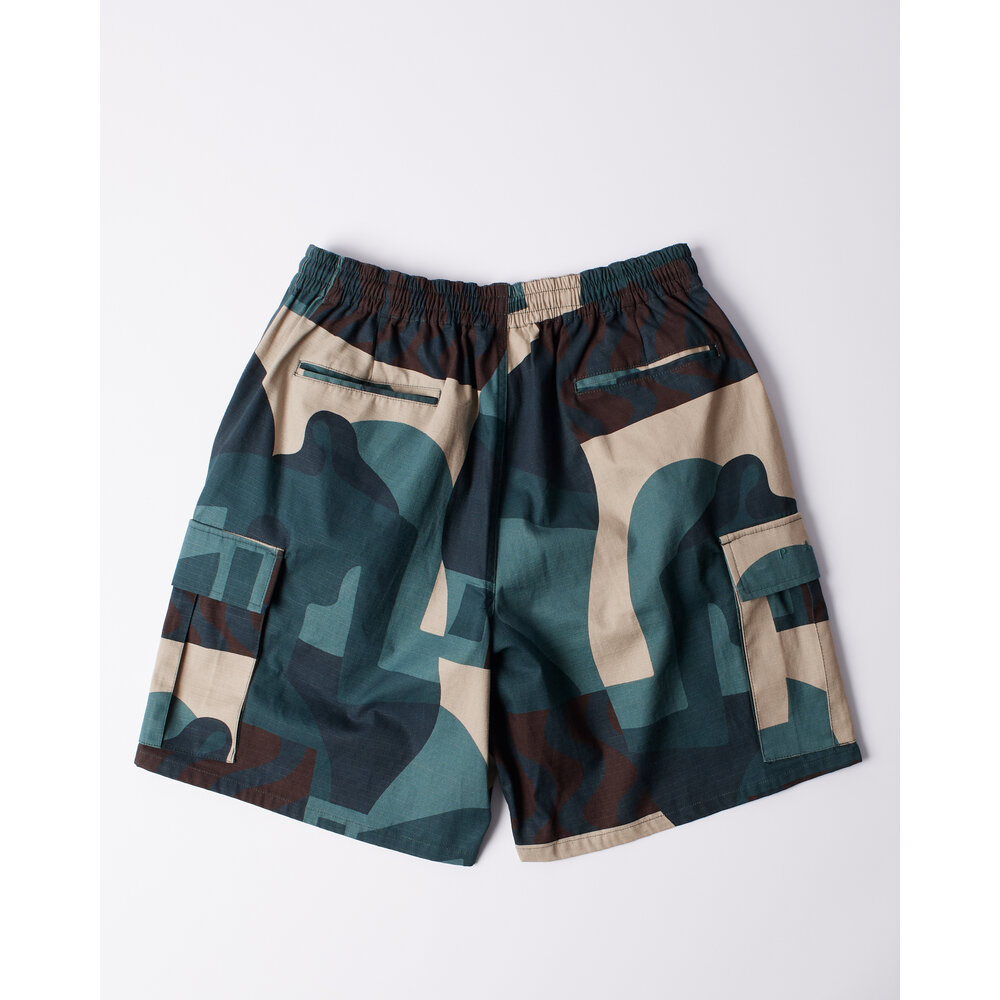 BY PARRA DISTORTED CAMO SHORTS