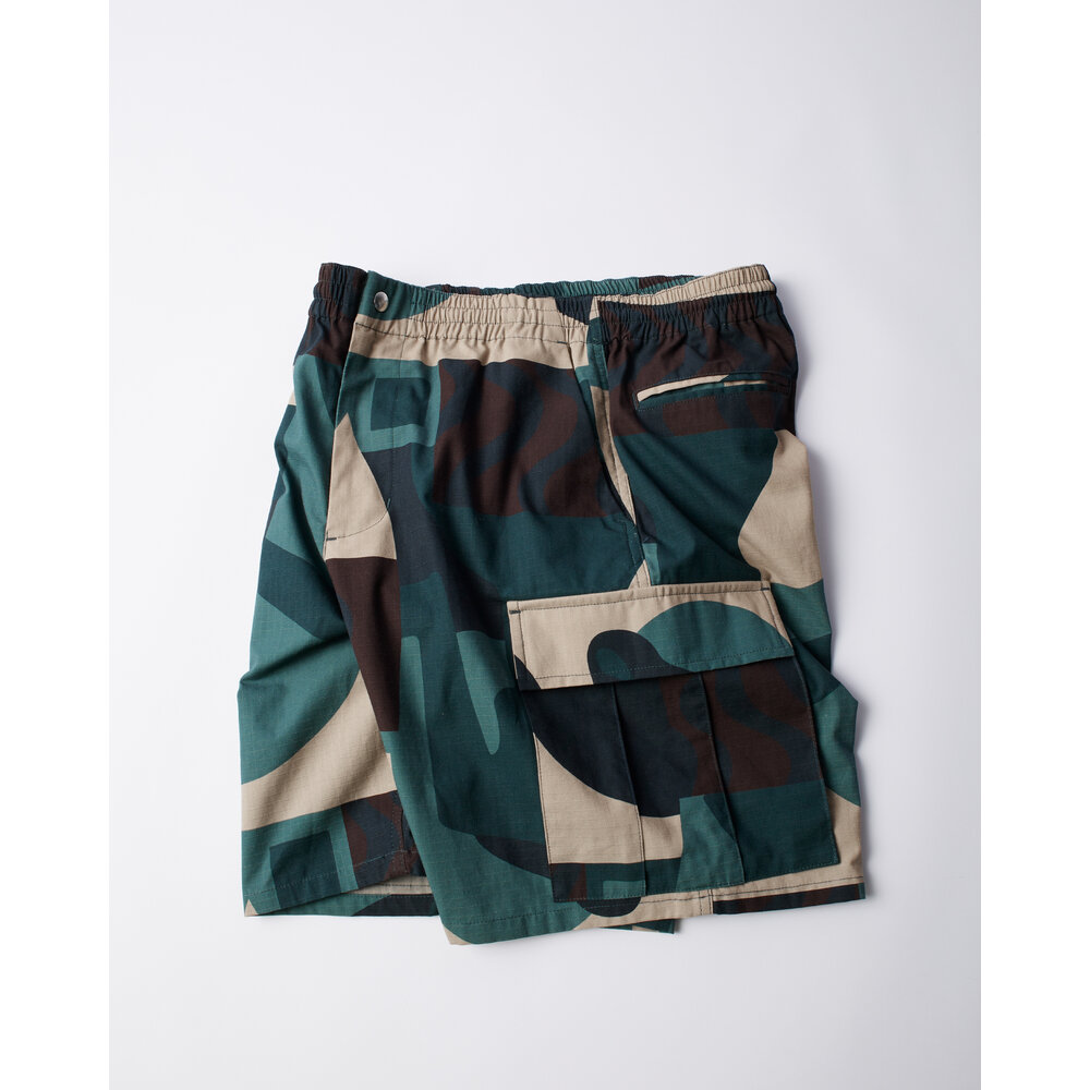 BY PARRA DISTORTED CAMO SHORTS