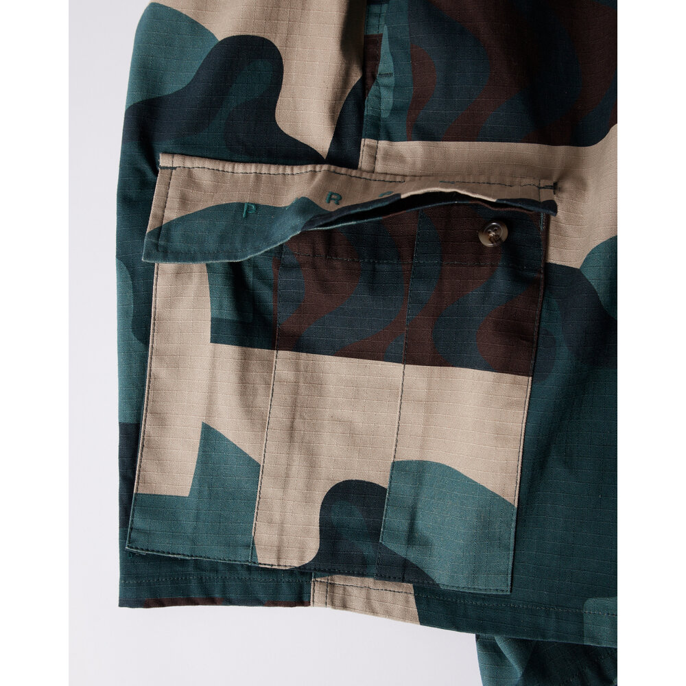 BY PARRA DISTORTED CAMO SHORTS