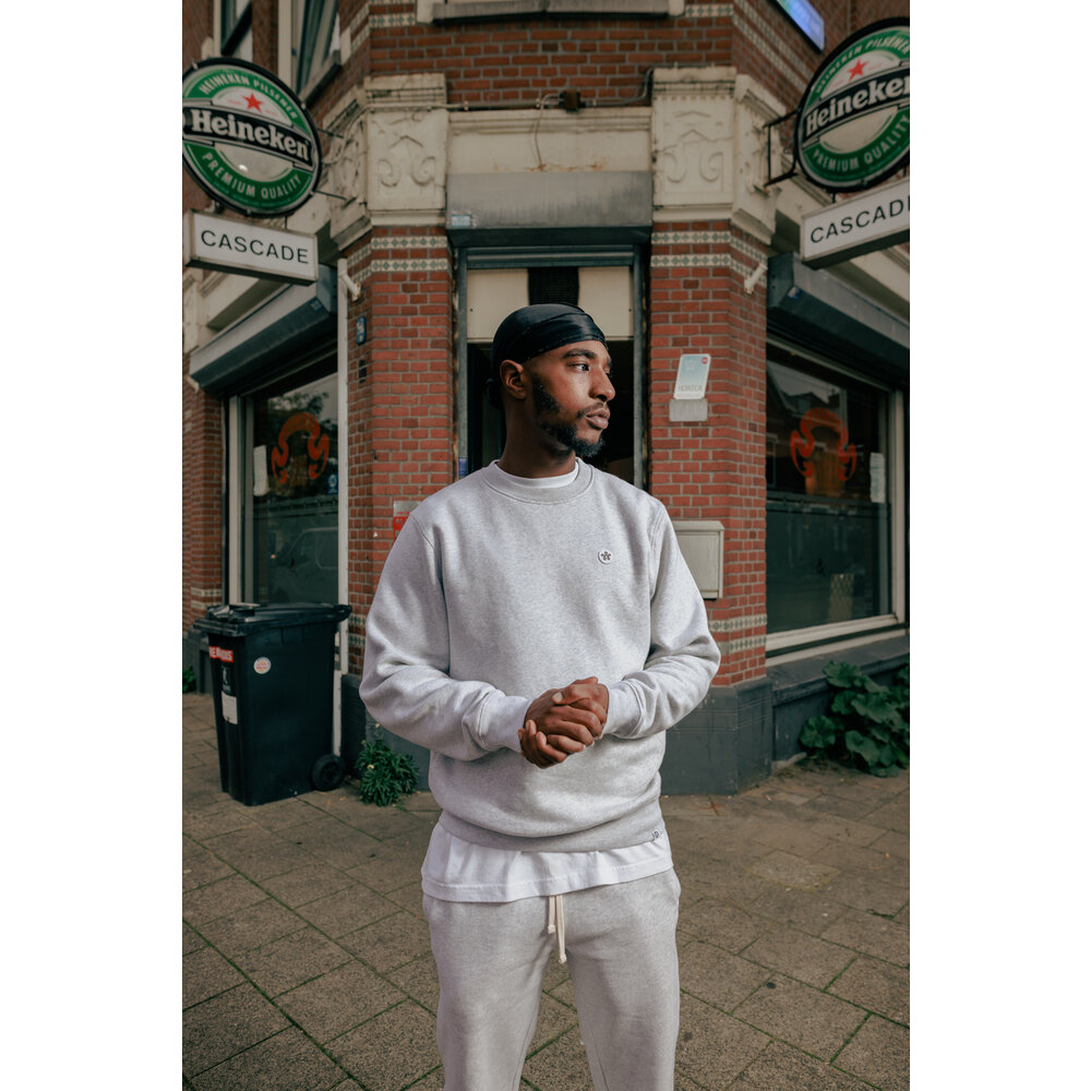 WOEI PATCH CREWNECK HEATHER