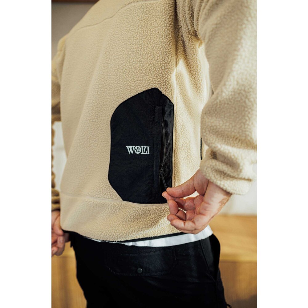 WOEI FLEECE JACKET 'BEIGE'