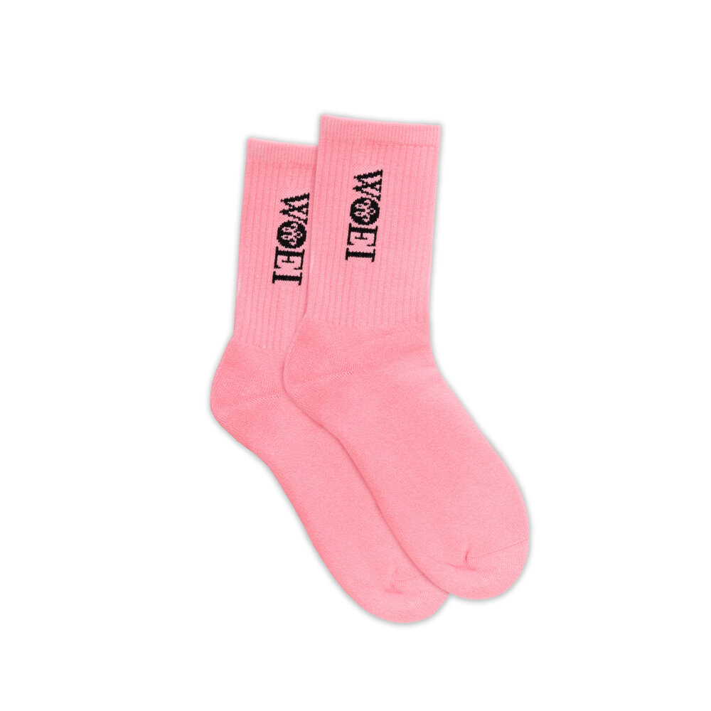 WOEI SCRIPT SOCKS 'PINK'