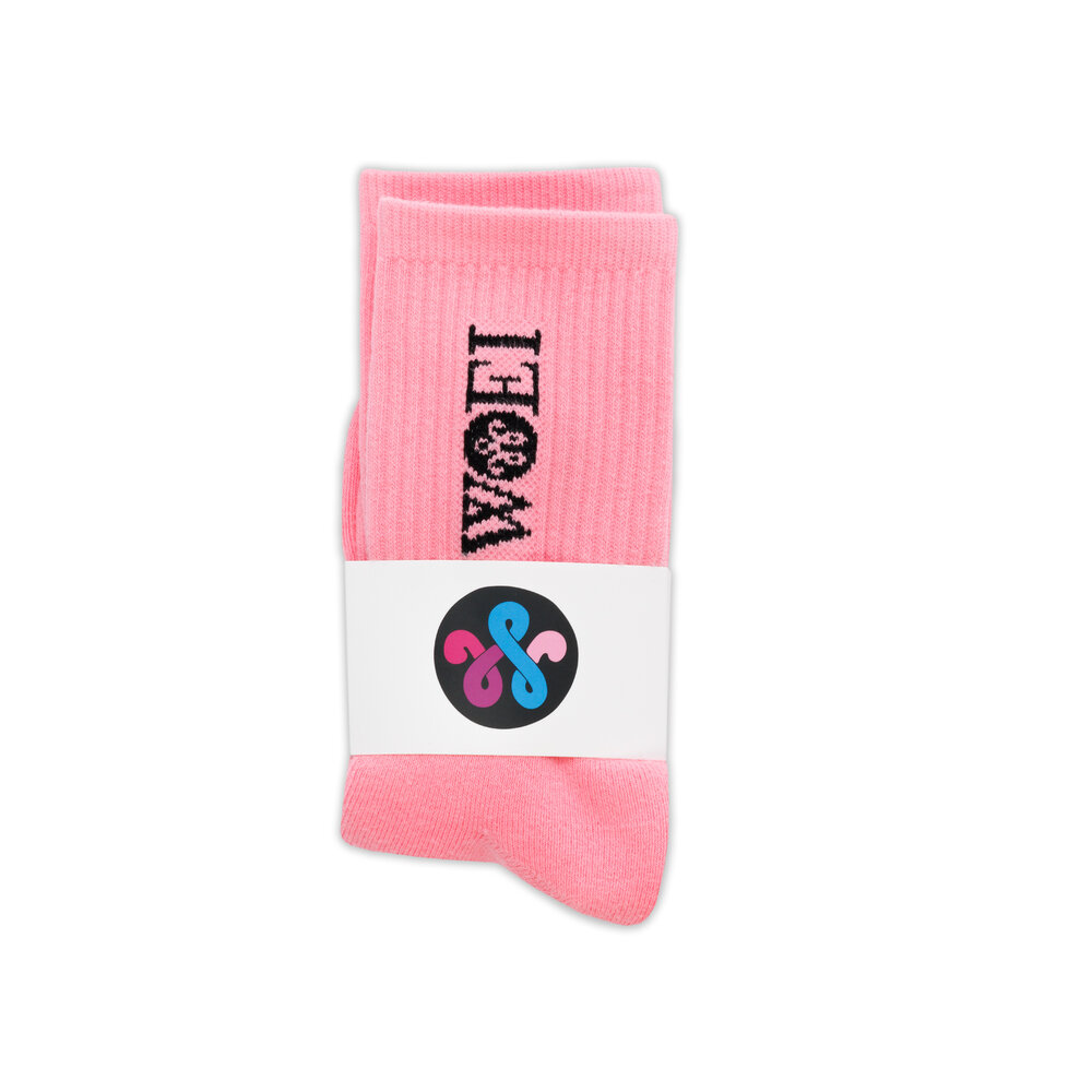WOEI SCRIPT SOCKS 'PINK'