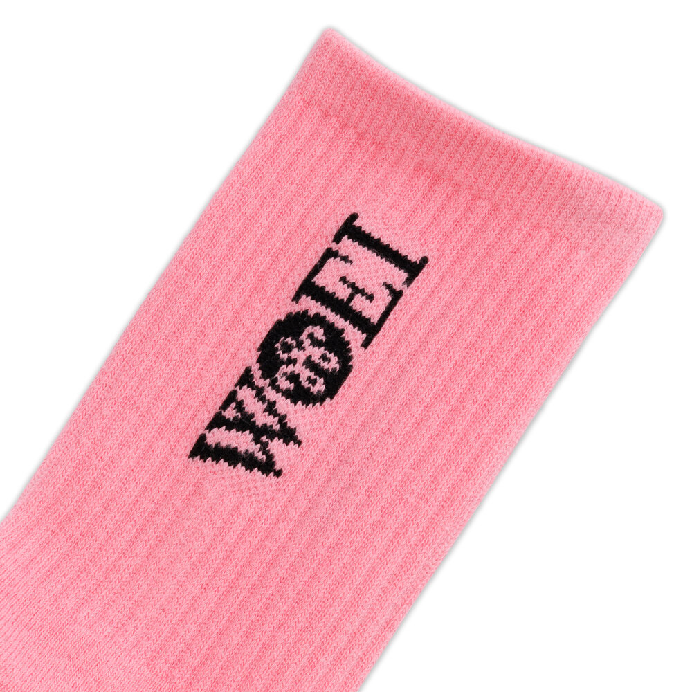 WOEI SCRIPT SOCKS 'PINK'