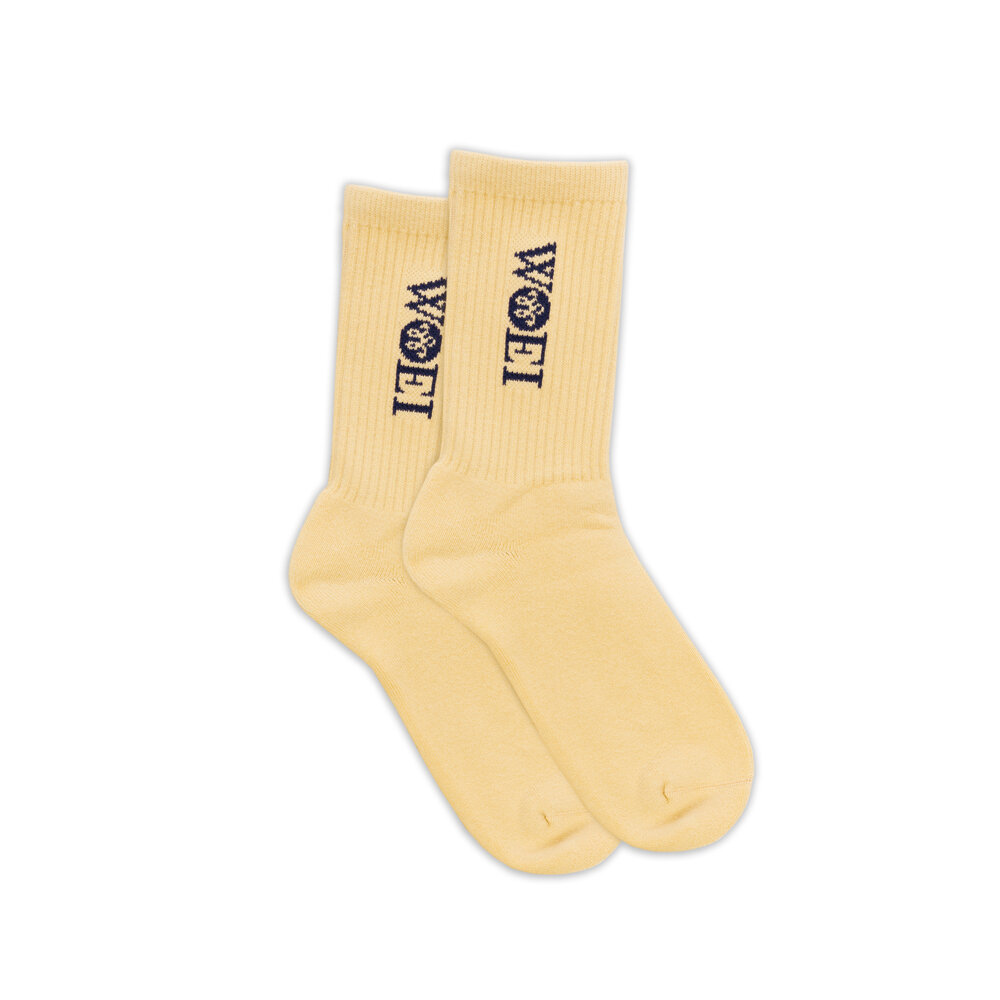 WOEI WOEI SCRIPT SOCKS 'SAND' WOEI SCRIPT SOCKS 'SAND'