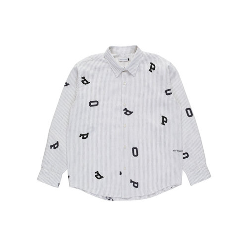 STRIPED LINEN POP SHIRT