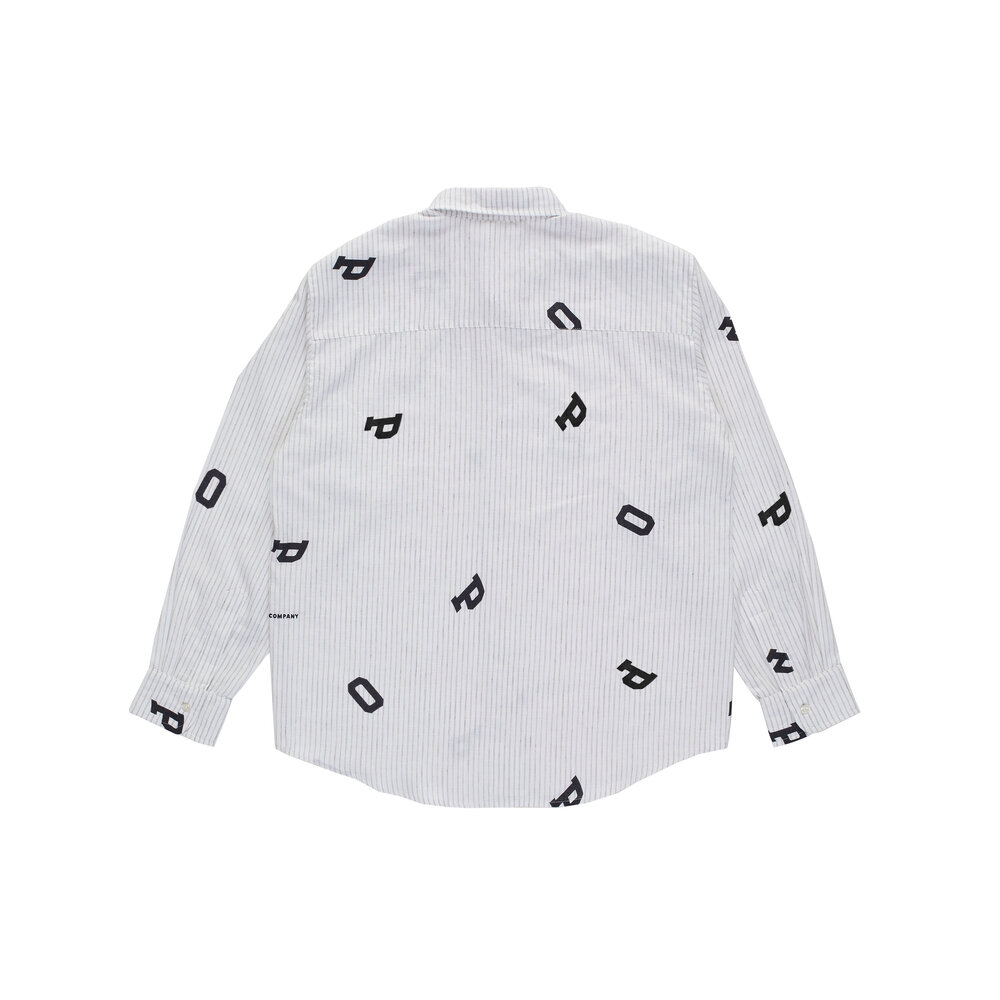 STRIPED LINEN POP SHIRT