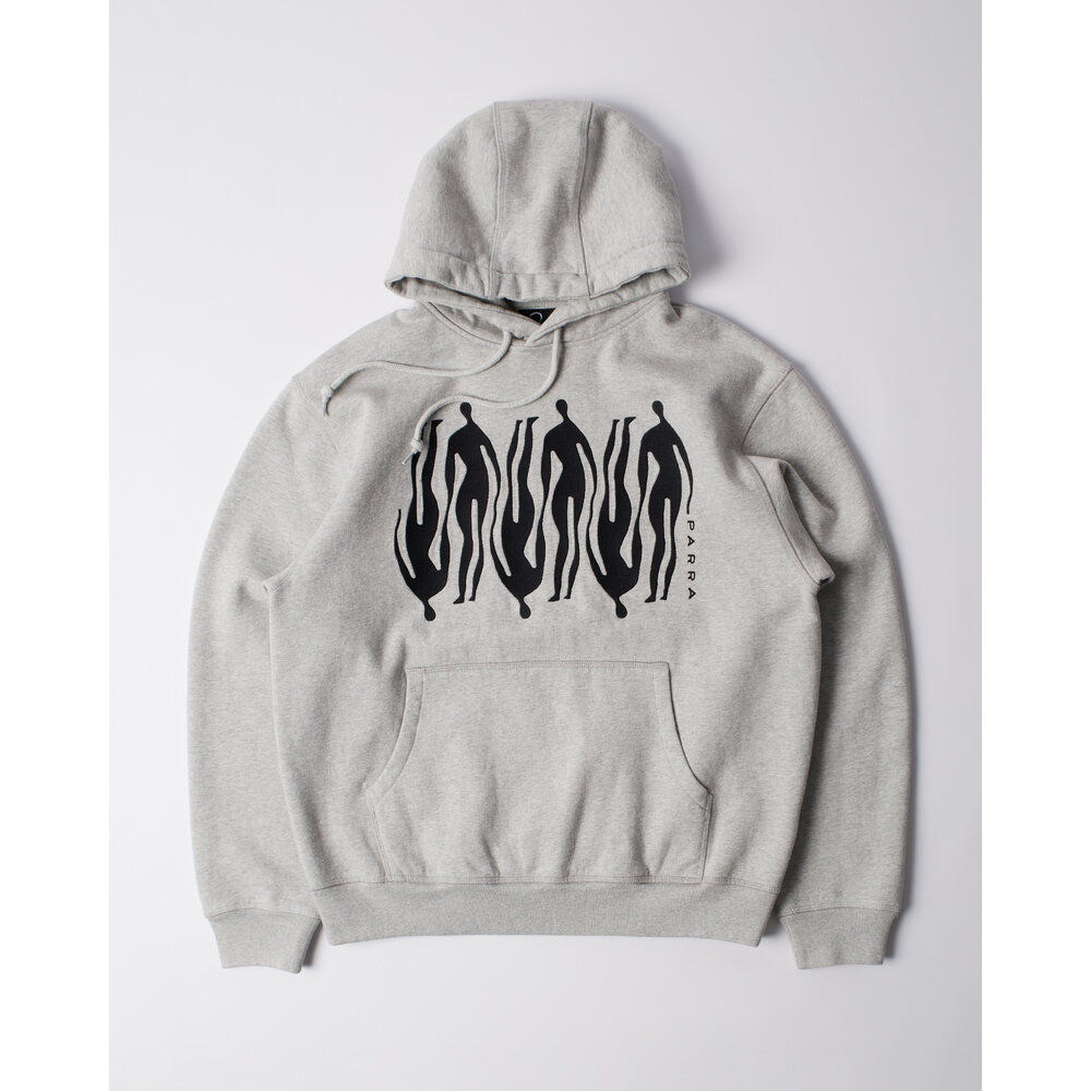 BY PARRA CONNECTED GUY HOODED SWEATSHIRT HEATER GREY