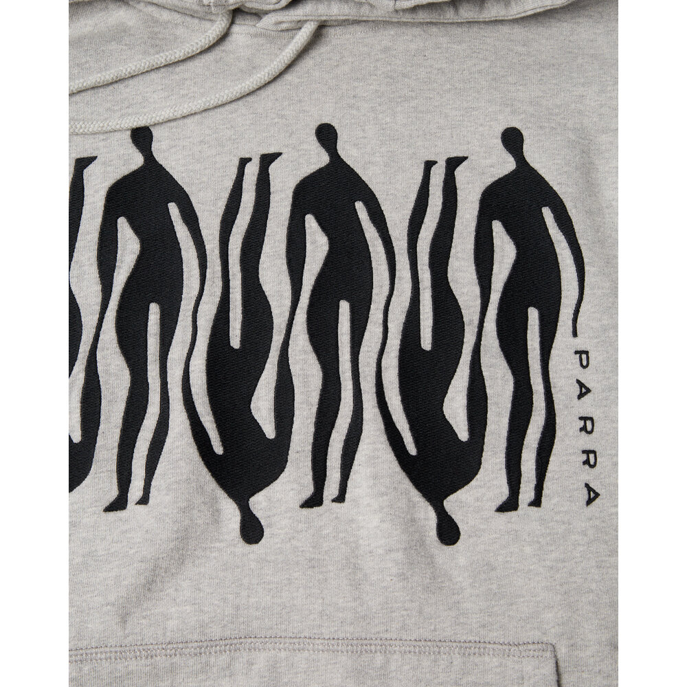 BY PARRA CONNECTED GUY HOODED SWEATSHIRT HEATER GREY
