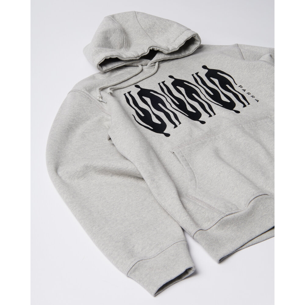 BY PARRA CONNECTED GUY HOODED SWEATSHIRT HEATER GREY