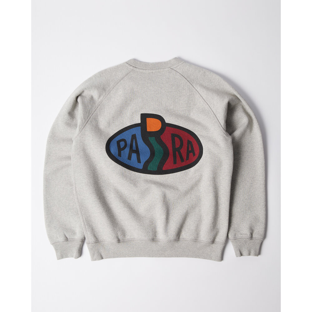 BY PARRA LEGS LOGO CREW NECK SWEATSHIRT HEATHER GREY