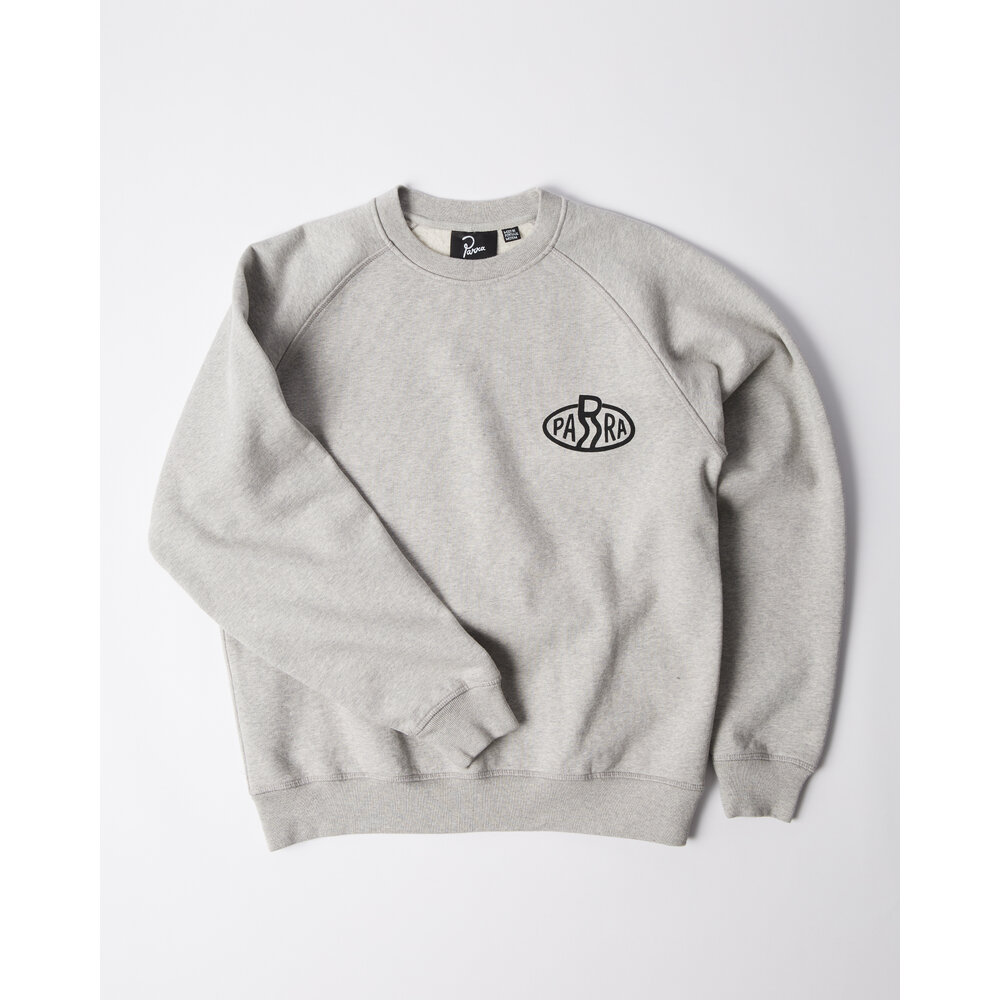BY PARRA LEGS LOGO CREW NECK SWEATSHIRT HEATHER GREY