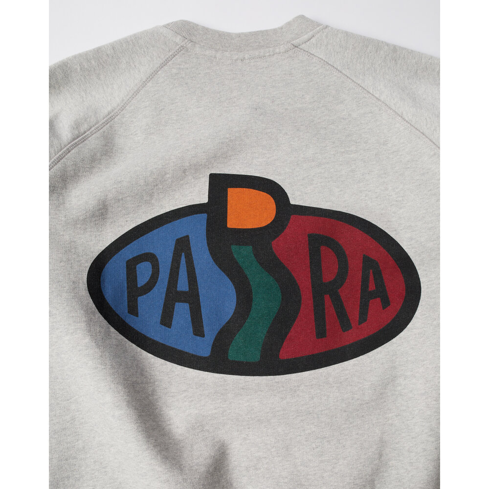 BY PARRA LEGS LOGO CREW NECK SWEATSHIRT HEATHER GREY