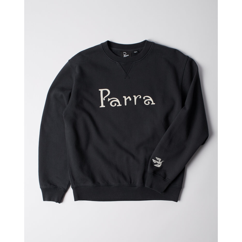 BY PARRA WEIRD TRAD LOGO CREW NECK SWEATSHIRT