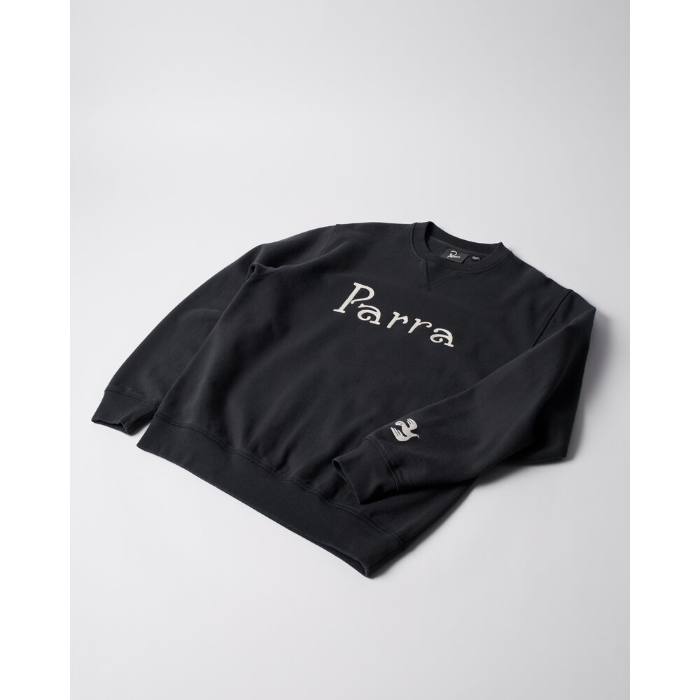 BY PARRA WEIRD TRAD LOGO CREW NECK SWEATSHIRT