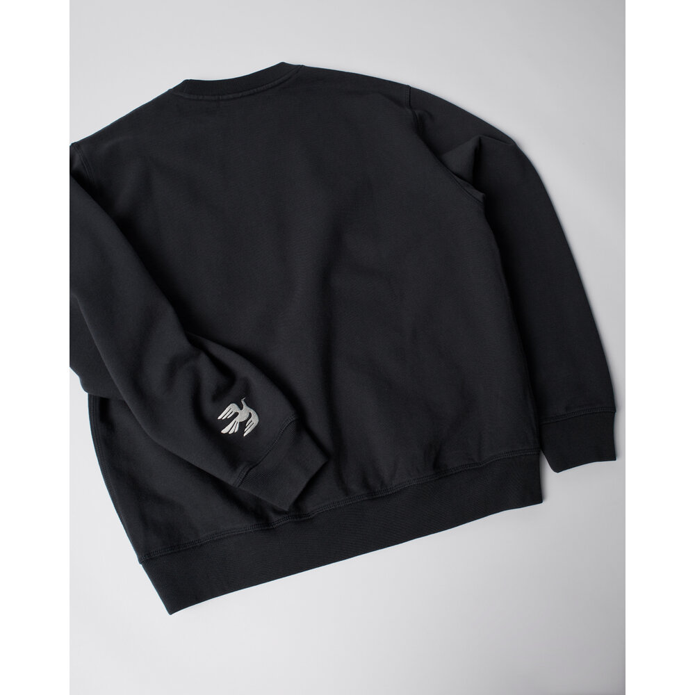 BY PARRA WEIRD TRAD LOGO CREW NECK SWEATSHIRT
