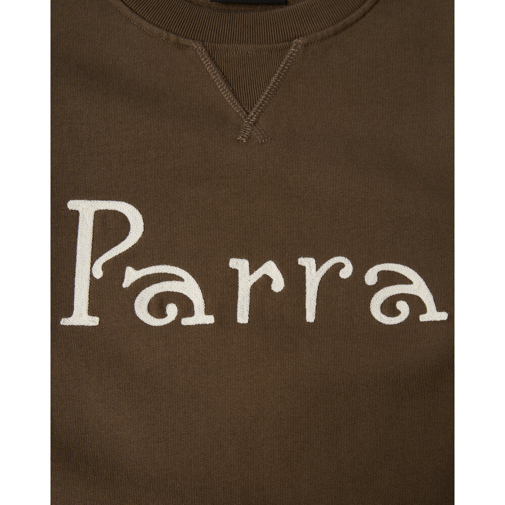 BY PARRA WEIRD TRAD LOGO CREW NECK SWEATSHIRT