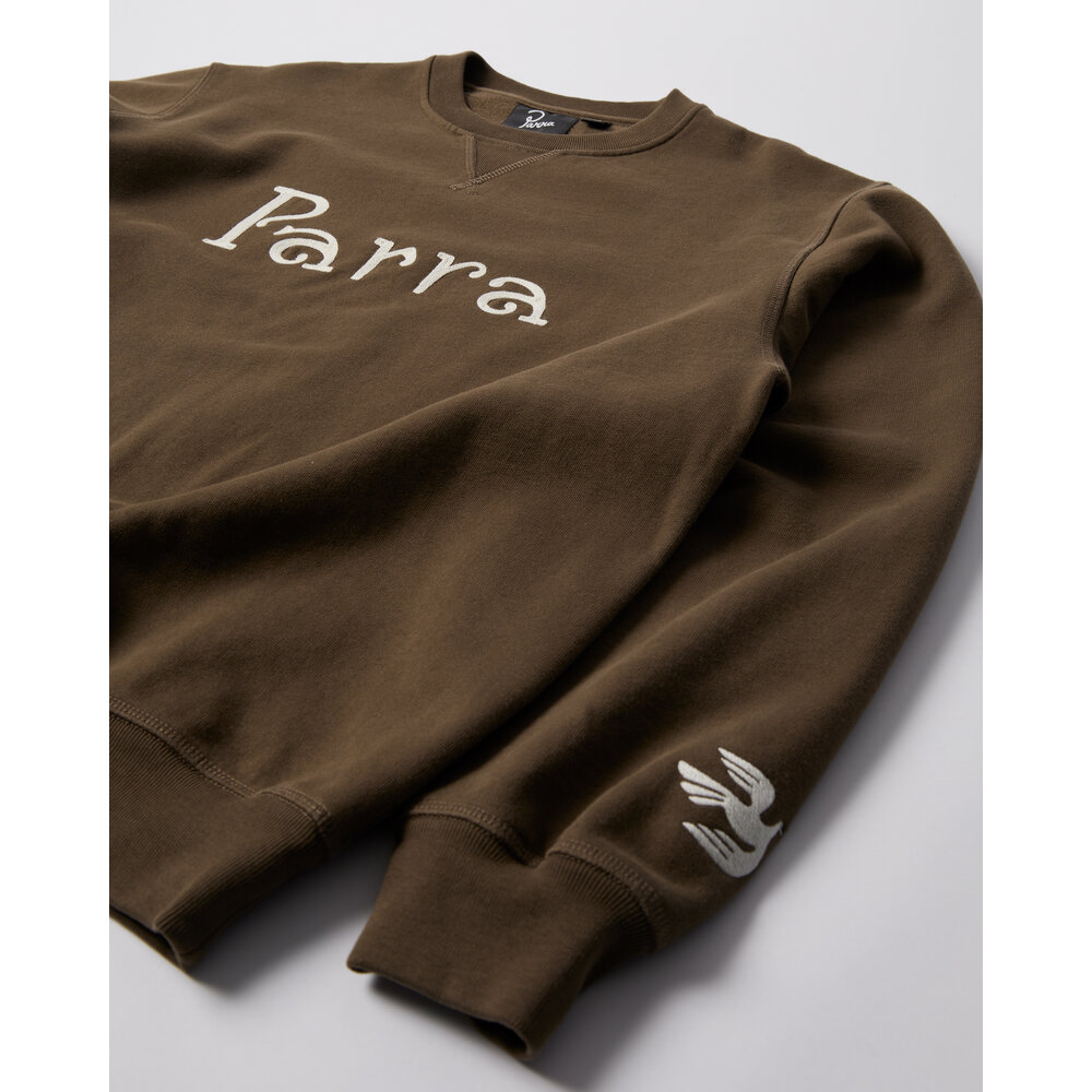 BY PARRA WEIRD TRAD LOGO CREW NECK SWEATSHIRT