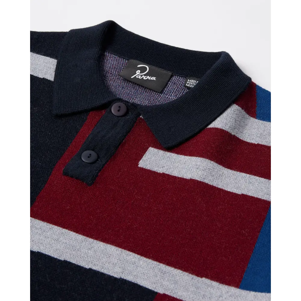 BY PARRA VERTICAL FOREST KNITTED POLO