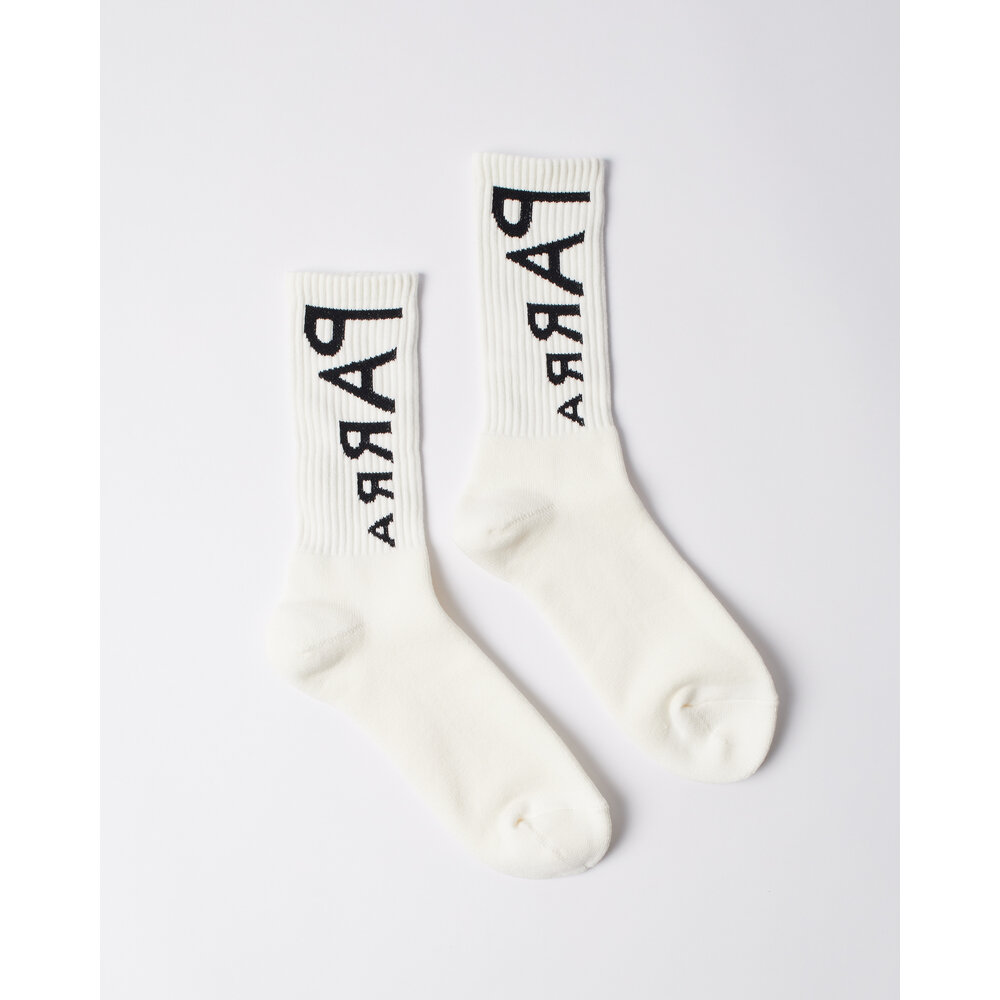 BY PARRA BY PARRA REVERSED FLAG LOGO CREW SOCKS BY PARRA REVERSED FLAG LOGO CREW SOCKS