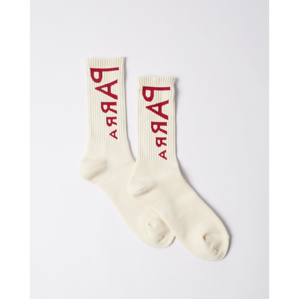 BY PARRA BY PARRA REVERSED FLAG LOGO CREW SOCKS BY PARRA REVERSED FLAG LOGO CREW SOCKS