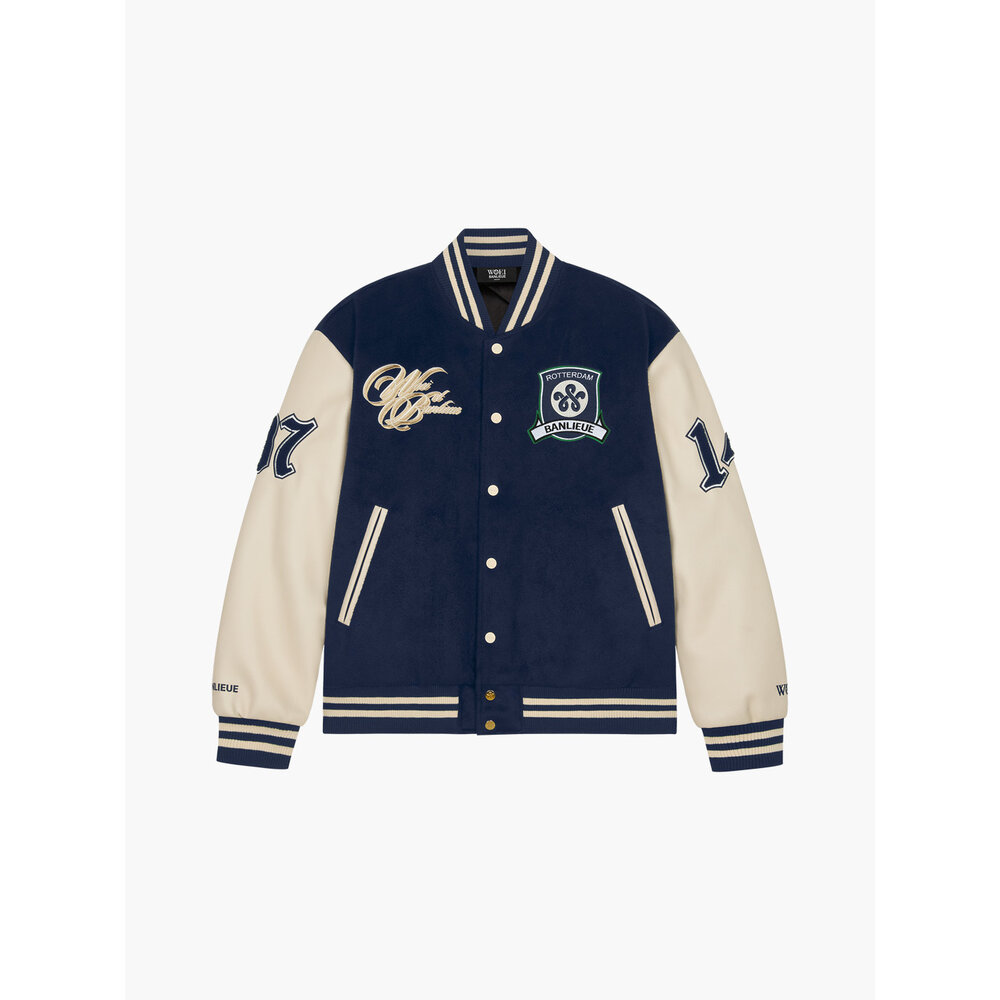BANLIEUE X WOEI FACTA NON VERBA VARSITY JACKET