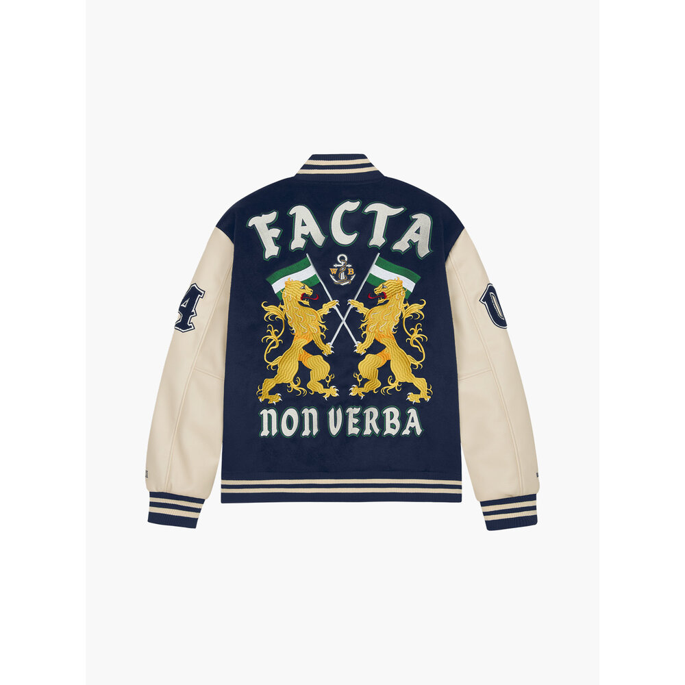 BANLIEUE X WOEI FACTA NON VERBA VARSITY JACKET