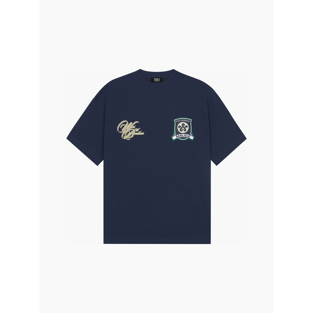 BANLIEUE X WOEI FACTA NON VERBA NAVY T-SHIRT