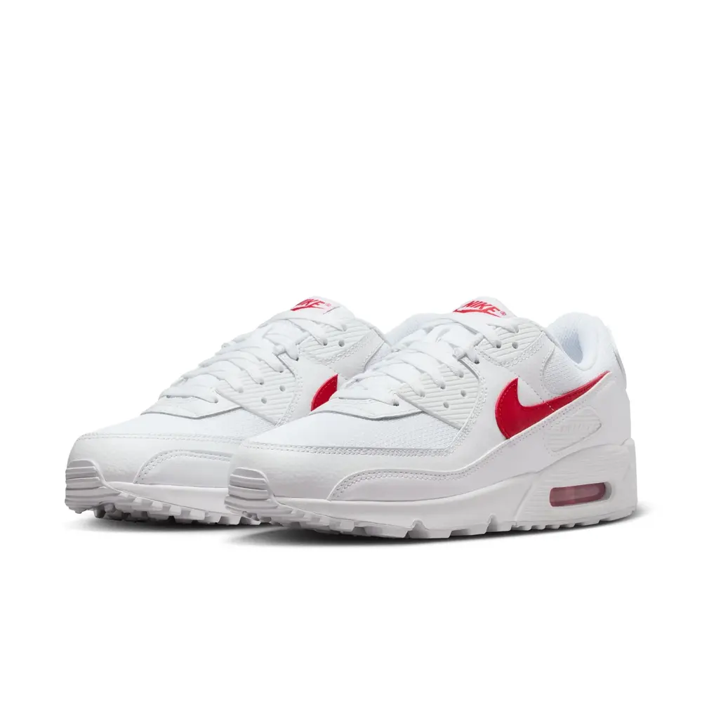 NIKE AIR MAX 90 ‘WHITE/UNIVERSITY RED-WHITE’