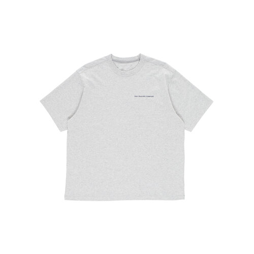 POP TRADING COMPANY STENCIL LOGO T-SHIRT ‘HEATHER GREY’