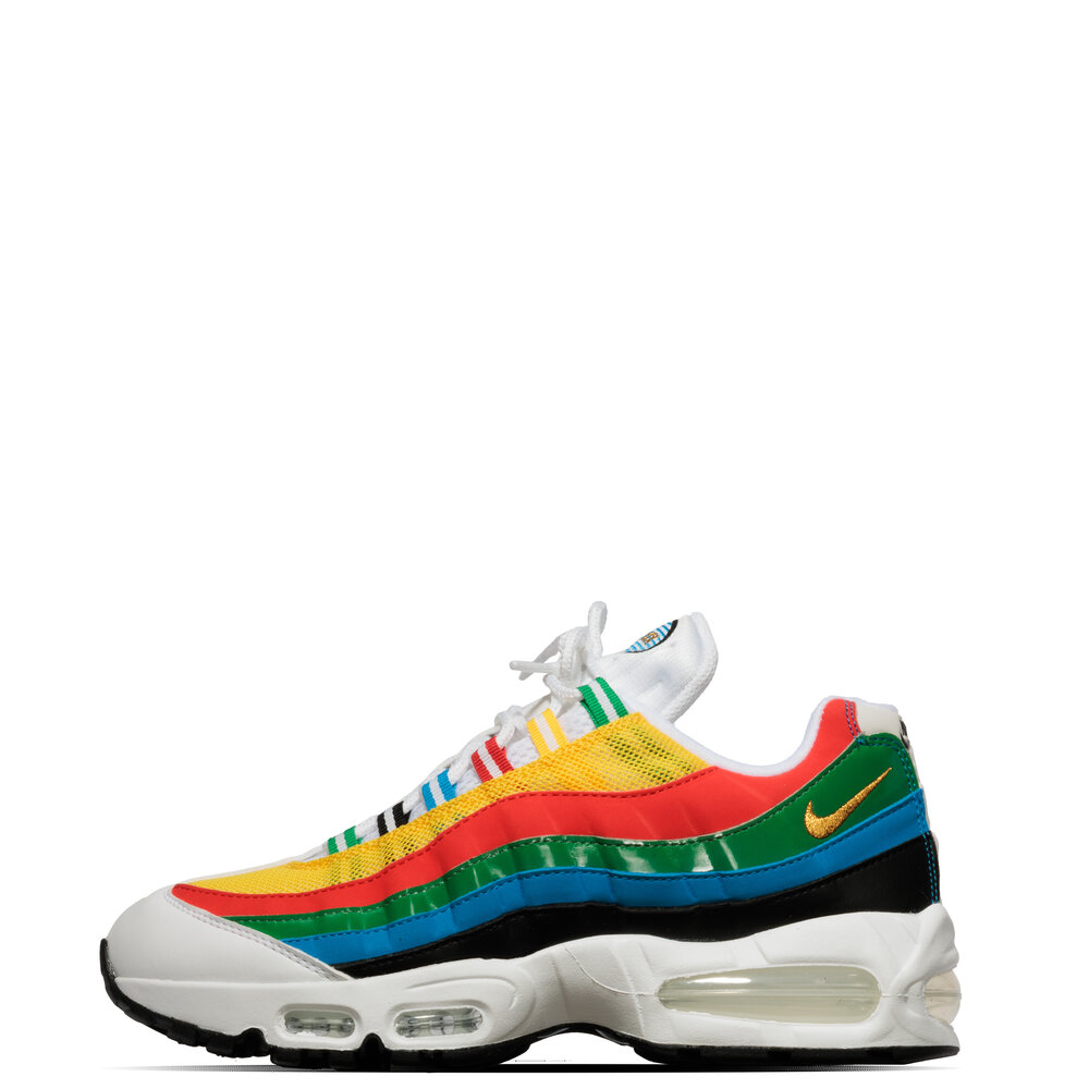 NIKE AIR MAX 95 PREMIUM ‘WHITE METALLIC GOLD-CHILE RED’