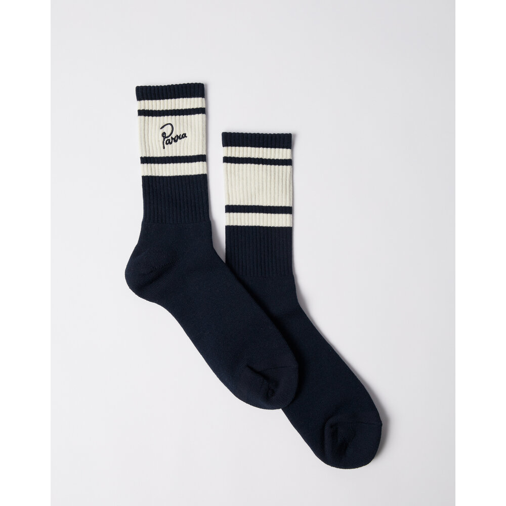 BY PARRA SIGNATURE STRIPED CREW SOCKS