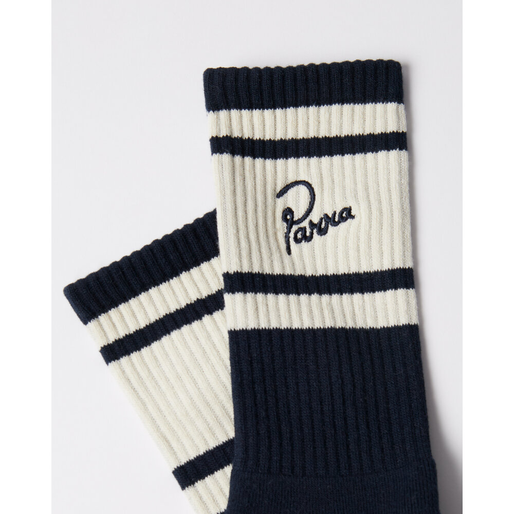 BY PARRA SIGNATURE STRIPED CREW SOCKS