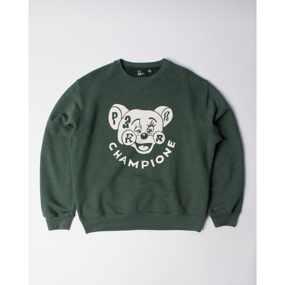 BY PARRA TIRED CHAMPIONE CREW NECK SWEATSHIRT