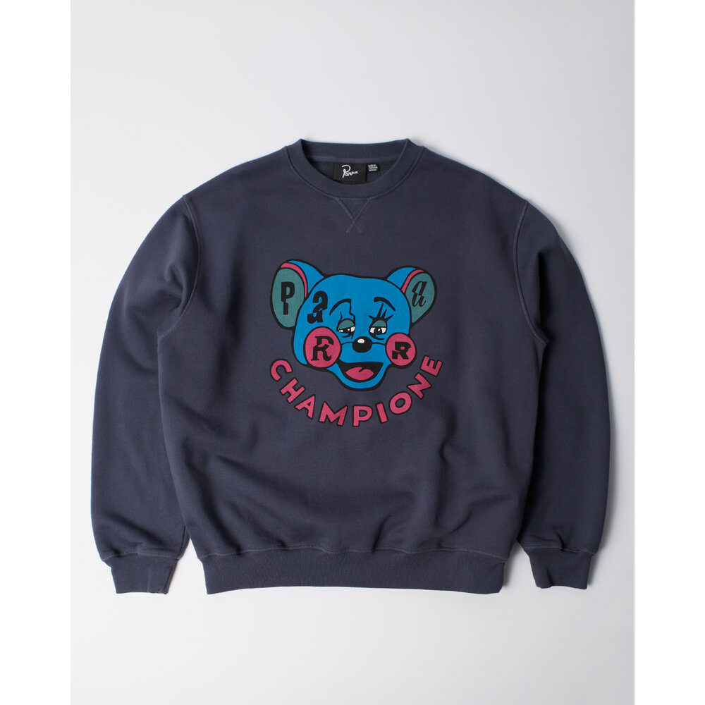 BY PARRA TIRED CHAMPIONE CREW NECK SWEATSHIRT