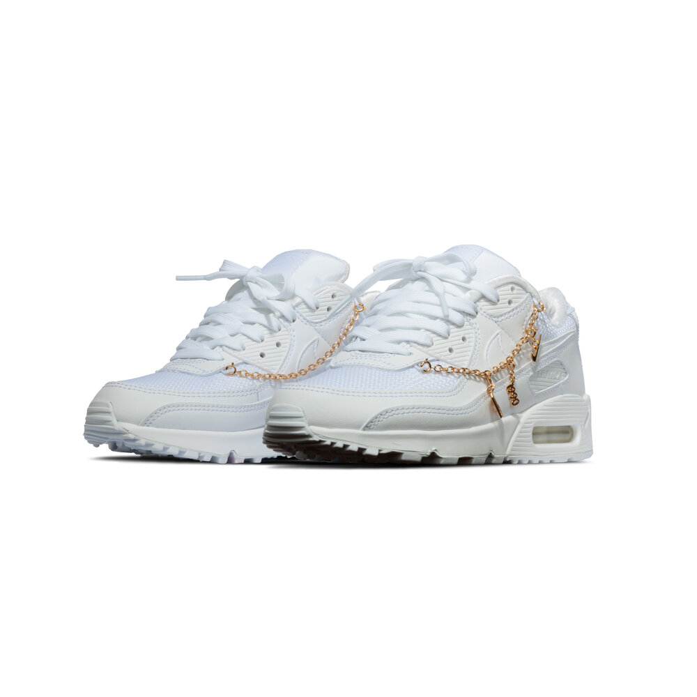 NIKE W AIR MAX 90 PRM ‘WHITE METALLIC GOLD’