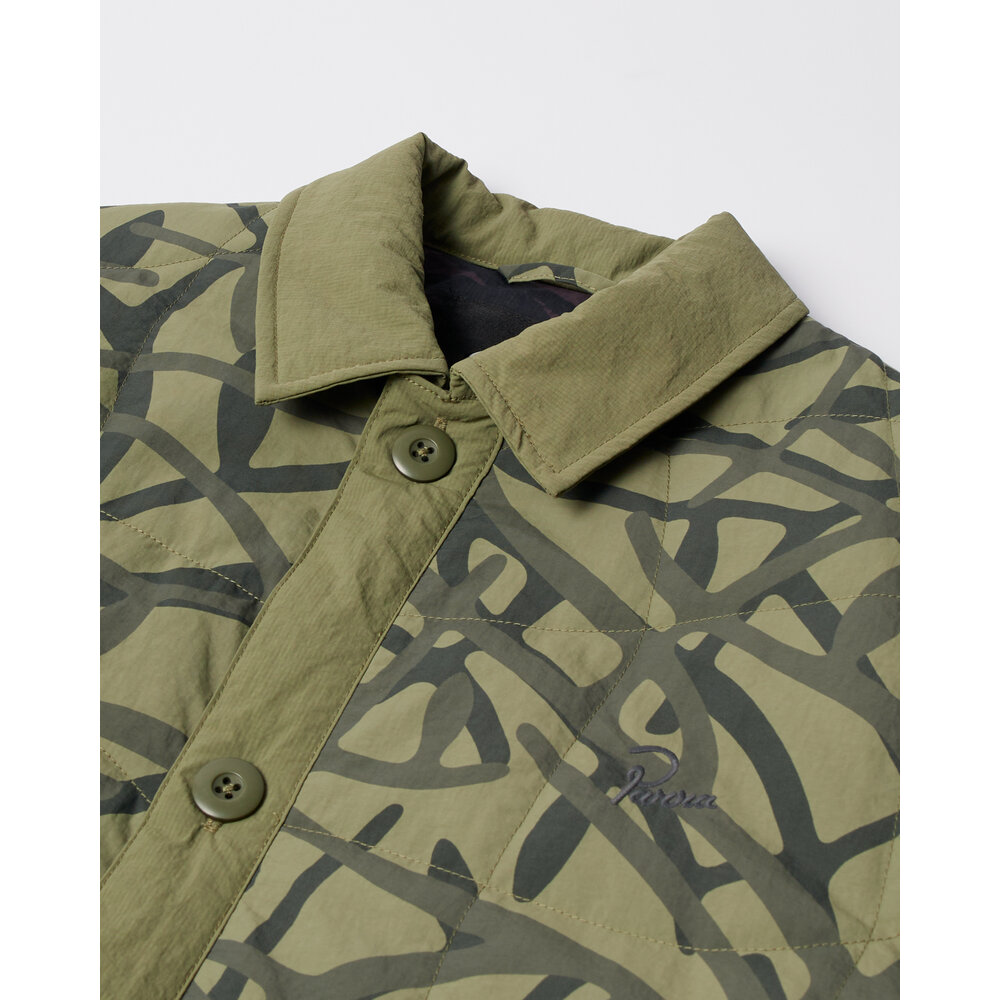 BY PARRA A FOREST QUILTED JACKET GREEN