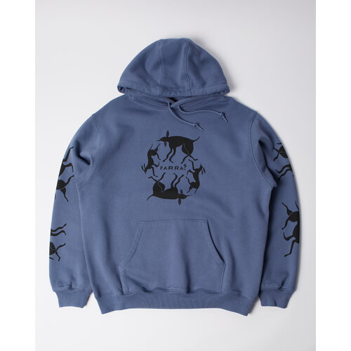 BY PARRA NON GRAND CAFE HOODED SWEATSHIRT BLUE