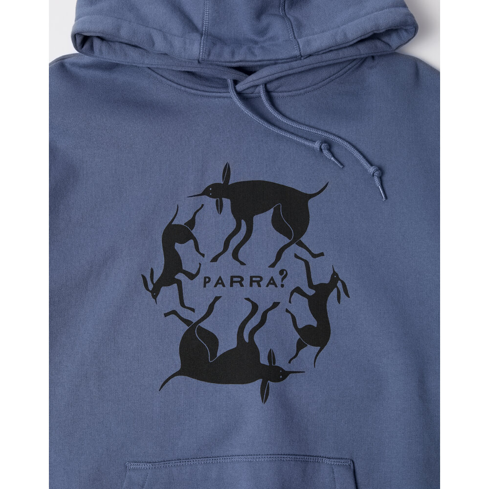 BY PARRA NON GRAND CAFE HOODED SWEATSHIRT BLUE
