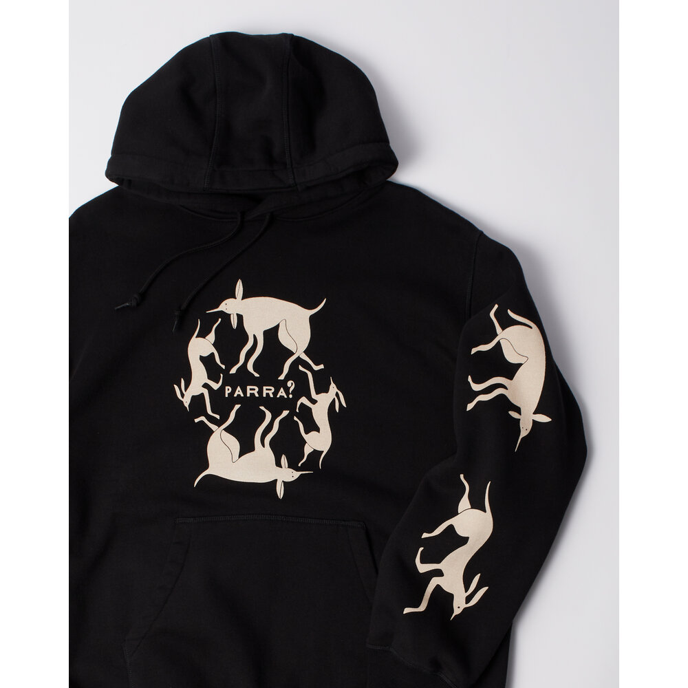 BY PARRA NON GRAND CAFE HOODED SWEATSHIRT BLACK