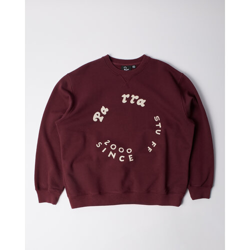 BY PARRA GASOLINE CREW NECK SWEATSHIRT DARK BURGUNDY