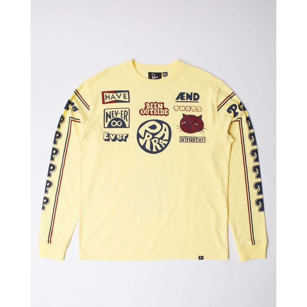 BY PARRA NEVER SINISTER LONG SLEEVE T-SHIRT YELLOW