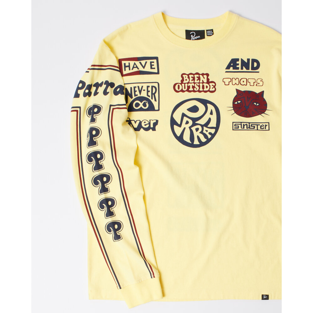BY PARRA NEVER SINISTER LONG SLEEVE T-SHIRT YELLOW