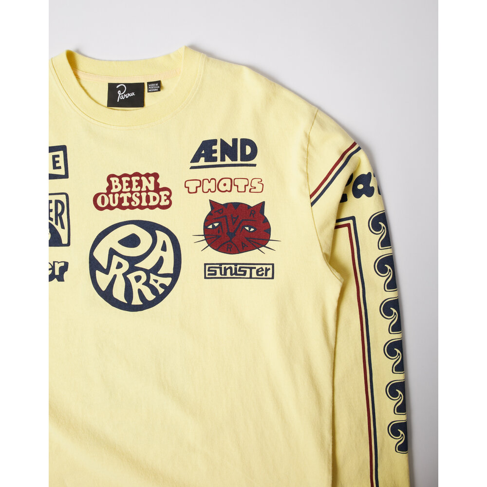 BY PARRA NEVER SINISTER LONG SLEEVE T-SHIRT YELLOW