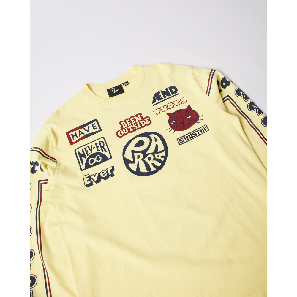 BY PARRA NEVER SINISTER LONG SLEEVE T-SHIRT YELLOW